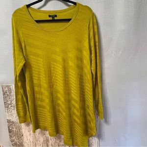 APT 9. Mustard Asymmetric Sweater Tunic Size XL